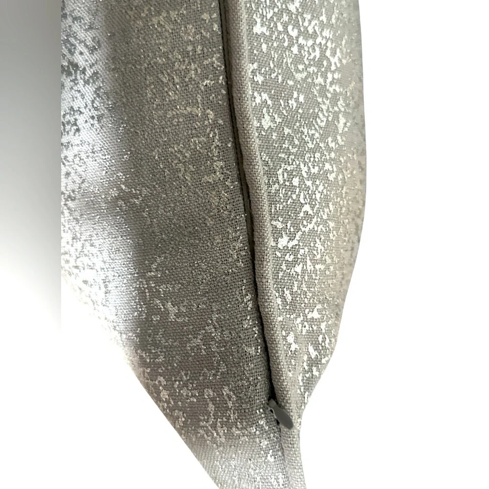 Elegant Silver Shimmering Decorative Throw‎ Pillow 20x20